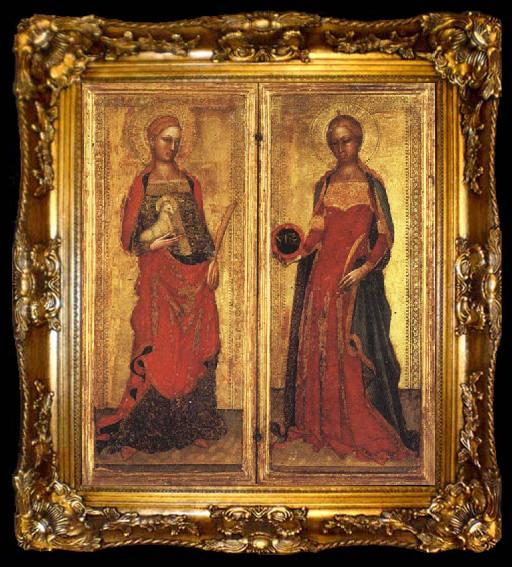 framed  Andrea Bonaiuti St.Agnes and St.Domitilla, ta009-2